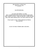 Xây dựng hệthống câu hỏi trắc nghiệm khách quan dạng MCQ (Multiple Choice Question)về phần kiến thức chương I, II, III, IV - phần Di truyền và Biến dị, Sinh học 9THCS nhằm nâng cao chất lượng dạy học