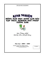 Hướng dẫn học sinh làm tập trắc nghiệm ngữ pháp tiếng anh