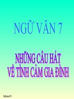 Bài giảng ngữ văn 7 bài 3 ca dao, dân ca những câu hát về tình cảm gia đình 3 