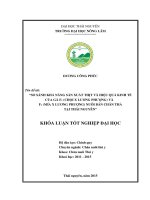 So sánh khả năng sản xuất thịt và hiệu quả kinh tế của gà lai F1 (Chọi x Lương Phượng) và F1 (Mía x Lương Phượng) nuôi bán chăn thả tại Thái Nguyên