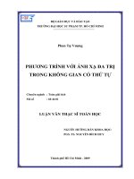 PHƯƠNG TRÌNH VỚI ÁNH XẠ ĐA TRỊ TRONG KHÔNG GIAN CÓ THỨ TỰ