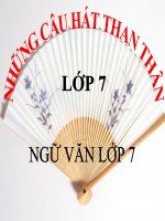 Bài giảng ngữ văn 7 bài 4 những câu hát than thân 3 