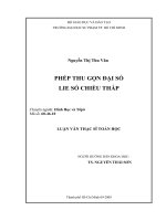 PHÉP THU GỌN ĐẠI SỐ  LIE SỐ CHIỀU THẤP