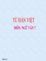 Bài giảng ngữ văn 7 bài 5 từ hán việt 3 