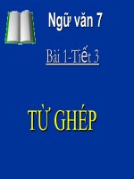 Bài giảng ngữ văn 7 bài 1 từ ghép 5 