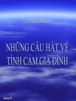 Bài giảng ngữ văn 7 bài 3 ca dao, dân ca những câu hát về tình cảm gia đình 