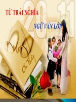 Bài giảng ngữ văn 7 bài 10 từ trái nghĩa 6 