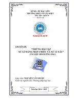 SKKN NHỮNG BÀI TẬP XỬ LÍ MẢNG MỘT CHIỀU VÀ XỬ LÍ XÂU (TÀI LIỆU BỒI DƯỠNG HSG)