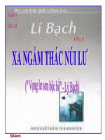 Bài giảng ngữ văn 7 bài 9 xa ngắm thác núi lư (vọng lư sơn bộc bố) 9 