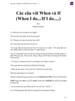 Các câu với when và if (when i do    if i do     ) 