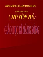 Chuyên đề giáo dục kĩ năng sống cho hoc sinh tiểu học 