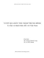 VƯỢT QUA BẪY THU NHẬP TRUNG BÌNH Cơ hội và thách thức đối với Việt Nam