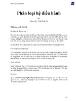 Phân loại hệ điều hành 
