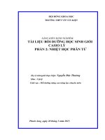 SKKN TÀI LIỆU BỒI DƯỠNG HỌC SINH GIỎI CASIO LÝ PHẦN 2 NHIỆT HỌC PHÂN TỬ