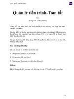 Quản lý tiến trình tóm tắt 