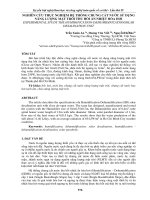 NGHIÊN cứu THỰC NGHIỆM hệ THỐNG CHƯNG cất nước sử DỤNG NĂNG LƯỢNG mặt TRỜI THU hồi ẩn NHIỆT hóa hơi 