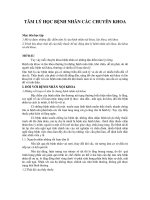 Tâm lý học bệnh nhân và các  chuyên khoa 1 