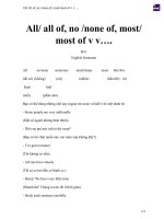 All  all of, no  none of, most most of v v…  