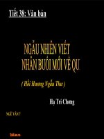 Bài giảng ngữ văn 7 bài 10 ngẫu nhiên viết nhân buổi mới về quê (hồi hương ngẫu hứng) 5 