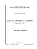 Nghiên cứu ảnh hưởng của độ cứng vật liệu gia công (9XC) đến chất lượng bề mặt khi tiện cứng