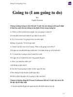 Going to (i am going to do) 