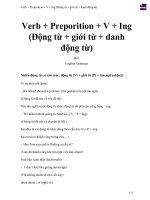 Verb + preporition + v + ing  (động từ + giới từ + danh động từ) 