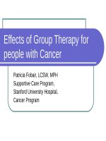 Effects of group therapy for people with cancer tokyo 