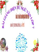 Bài giảng ngữ văn 7 bài 11 bài ca nhà tanh bị gió thu phá (mao ốc vị thu phong sở phá ca) 7 