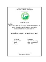 Đánh giá công tác cấp giấy chứng nhận quyền sử dụng đất trên địa bàn huyện Tuần Giáo  Tỉnh Điện Biên từ năm 2011 đến 2014