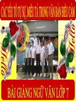 Bài giảng ngữ văn 7 bài 11 các yếu tố tự sự, miêu tả trong văn bản biểu cảm 10 