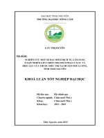 Nghiên cứu một số đặc điểm dịch tễ, lâm sàng ở lợn nhiễm giun tròn Trichocephalus suis  và hiệu lực của thuốc điều trị tại huyện Phú Lương, tỉnh Thái Nguyên