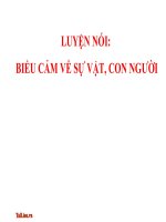 Bài giảng ngữ văn 7 bài 10 luyện nói văn biểu cảm về sự vật, con người 