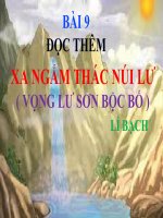 Bài giảng ngữ văn 7 bài 9 xa ngắm thác núi lư (vọng lư sơn bộc bố) 10 