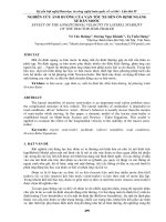 NGHIÊN cứu ẢNH HƯỞNG của vận tốc XE đến ổn ĐỊNH NGANG XE bán MOÓC 