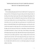 skkn PHƯƠNG PHÁP GIẢNG dạy, ôn tập và KIỂM TRA, ĐÁNH GIÁ môn NGỮ văn THEO HƯỚNG RA đề mở 