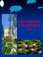 Bài giảng ngữ văn 7 bài 10 ngẫu nhiên viết nhân buổi mới về quê (hồi hương ngẫu hứng) 2 
