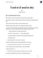 Used to (i used to do) 