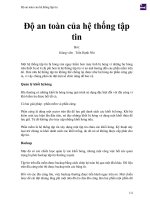 Độ an toàn của hệ thống tập tin 