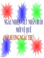 Bài giảng ngữ văn 7 bài 10 ngẫu nhiên viết nhân buổi mới về quê (hồi hương ngẫu hứng) 7 