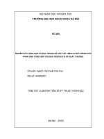 LATS Nghiên cứu tổng hợp và đặc trưng hệ xúc tác trên cơ sở coban cho phản ứng tổng hợp Fischer – Tropsch ở áp suất thường