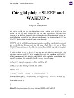 Các giải pháp « SLEEP and WAKEUP » 
