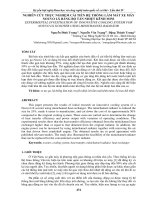 NGHIÊN cứu THỰC NGHIỆM cải TIẾN hệ THỐNG làm mát XE máy NOUVO LX BẰNG bộ tản NHIỆT KÊNH MINI 