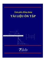 Tài liệu ôn tập phần tam giác đồng dạng 