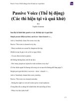 Passive voice (thể bị động) (các thì hiện tại và quá khứ) 