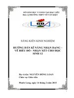 SKKN 2015 HƯỚNG DẪN KĨ NĂNG NHẬN DẠNG – VẼ BIỂU ĐỒ - NHẬN XÉT CHO HỌC SINH 12