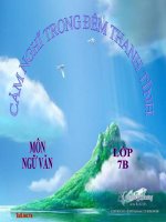 Bài giảng ngữ văn 7 bài 10 cảm nghĩ trong đêm thanh tịnh (tĩnh dạ tứ) 2 