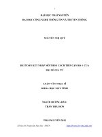 Bài toán kết nhập mờ theo cách tiếp cận bộ 4 của đại số gia tử 