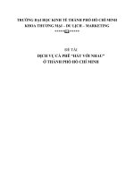 DỊCH VỤ CÀ PHÊ “HÁT VỚI NHAU”Ở THÀNH PHỐ HỒ CHÍ MINH