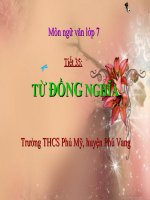 Bài giảng ngữ văn 7 bài 9 từ đồng nghĩa 20 