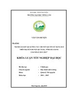 Đánh giá kết quả công tác chuyển quyền sử dụng đất trên địa bàn huyện quản bạ, tỉnh hà giang giai đoạn 2011 2013
